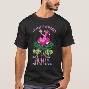 Auntymingo Aunty Flamingo Auntie Aunt 3 T-Shirt