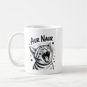 Aur Naur Funny Cat Meme Cute Cat Lover Aesthetic  Coffee Mug