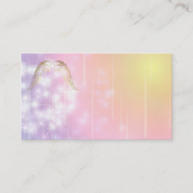 Aura Angel Wings Psychic Chakra Business Cards (Front)