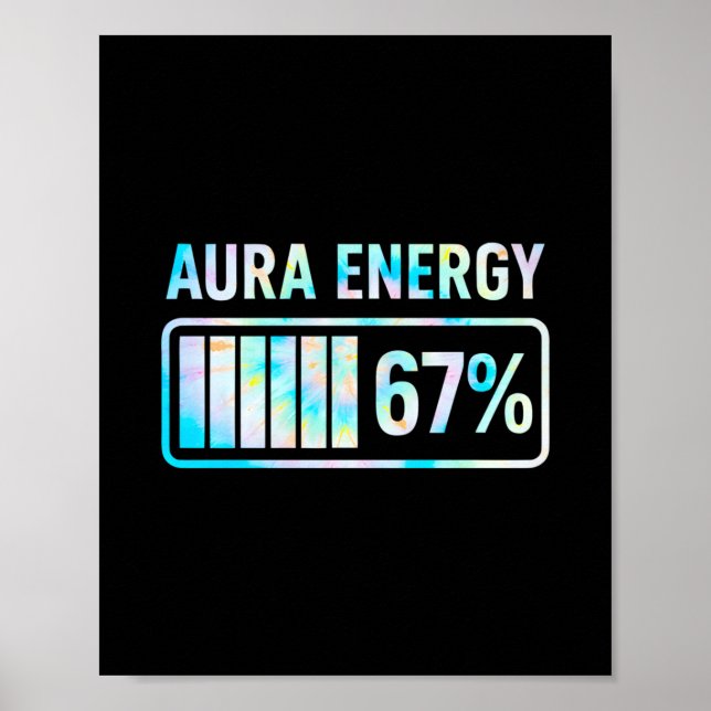 Aura Energy 67 67 Six Seven Meme  Poster (Front)