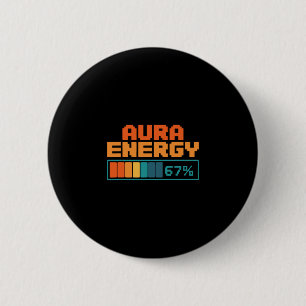 Aura Energy 67% Aura Farming Alpha Slang Gen 67th 6 Cm Round Badge