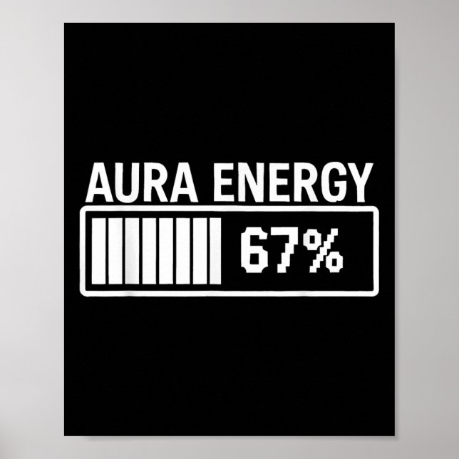Aura Energy At 67 Funny Six Seven Meme Gen Alpha S Poster (Front)