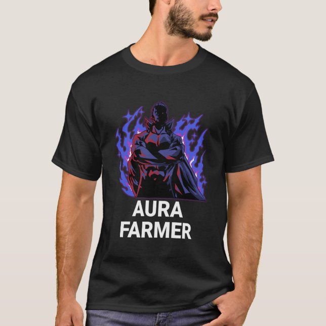 Aura Farmer Cool Anime Super Hero T-Shirt (Front)