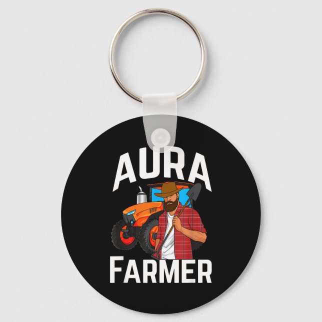 Aura Farmer Funny Meme  Key Ring (Front)