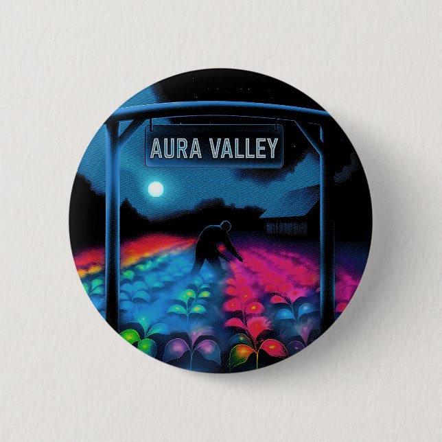 Aura Farming Colourful Valley Button (Front)