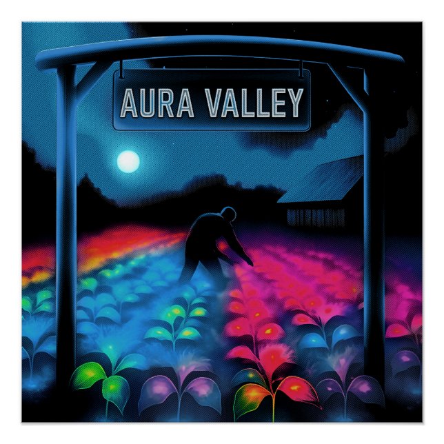Aura Farming Colourful Valley Poster (Front)