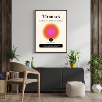 Aura Gradient Taurus Zodiac Sign Manifestation Art