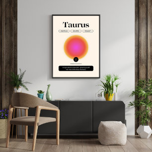 Aura Gradient Taurus Zodiac Sign Manifestation Art