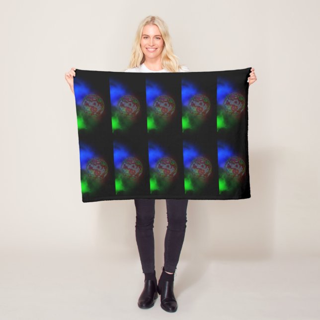 Aura Of A Planet, Small Fleece Blanket (In Situ)