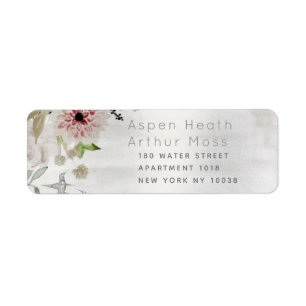 Aura Of Nature Wedding Return Address Return Address Label