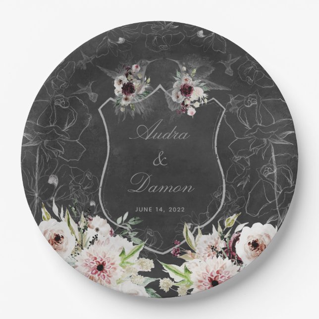 Aura Of Night Wedding 9 Inch Dinner Plate (Front)