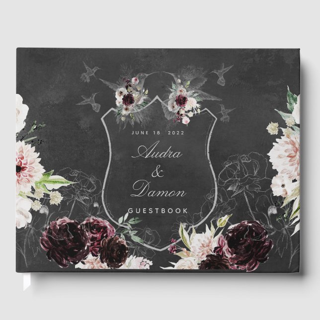 Aura Of Night Wedding Guest Book (Front)