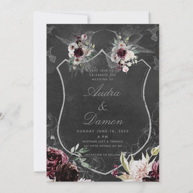 Aura Of Night Wedding Invitation Suite (Front)