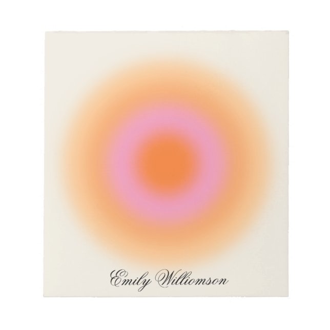 Aura Pastel Ombré Notepad Personalised for Kids (Front)