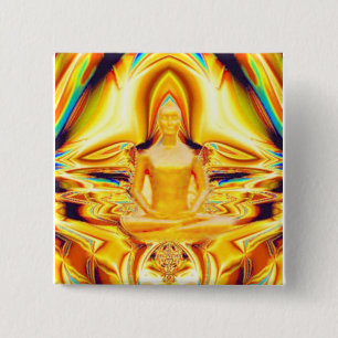 Aura,strength & Meditation_ 15 Cm Square Badge