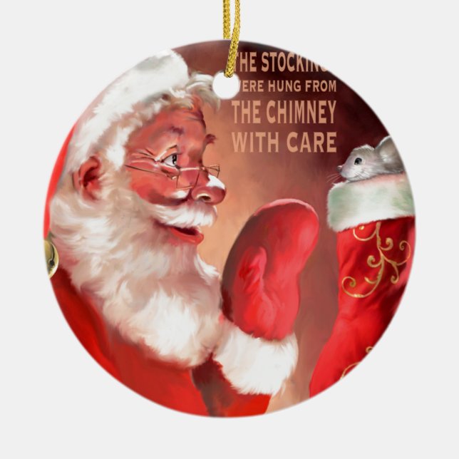 AURA The Stockings.jpg Ceramic Tree Decoration (Front)