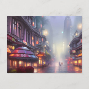 Auracore Fantasy Cityscape Digital Art Postcard