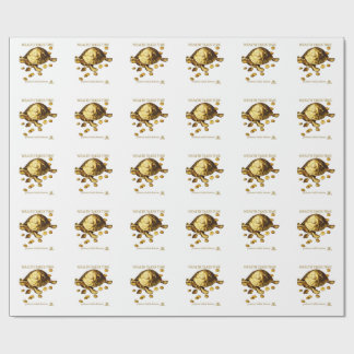 AURALUXY™ Golden Turtle – Wealth Mindset Wrapping Paper