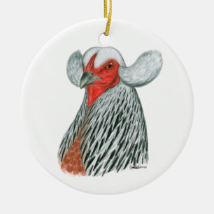 Auraucana_Head Ceramic Ornament