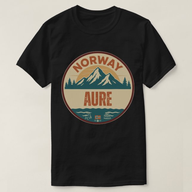 Aure, Norge Norway T-Shirt (Design Front)