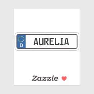 Aurelia German Car License Plate