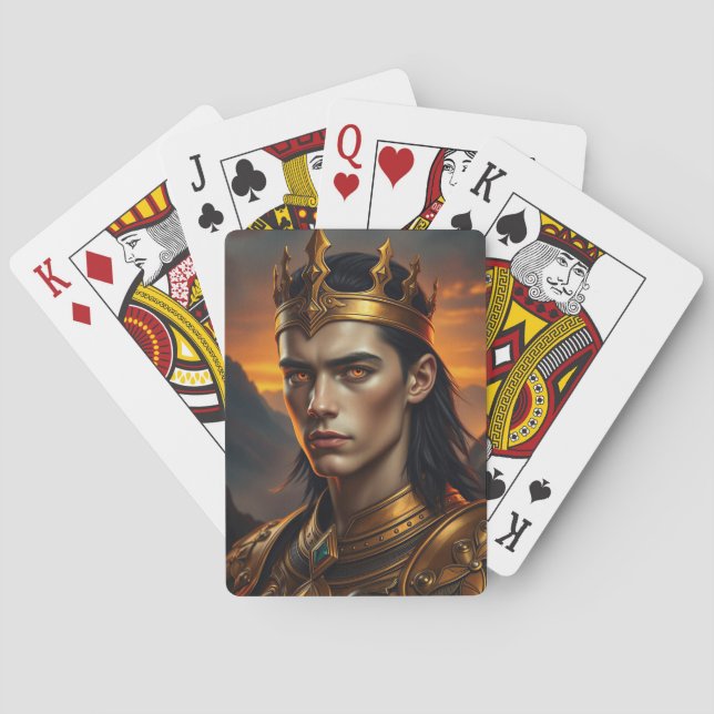 Aurelius the Solar Flame - Ethereal Elven Pantheon Playing Cards (Back)