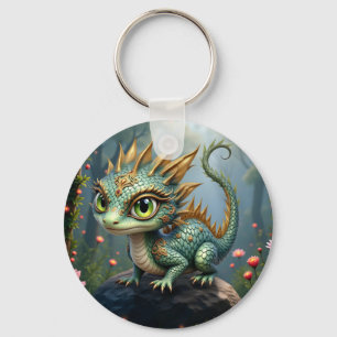 Auren – Little Emerald Forest Dragon  Key Ring