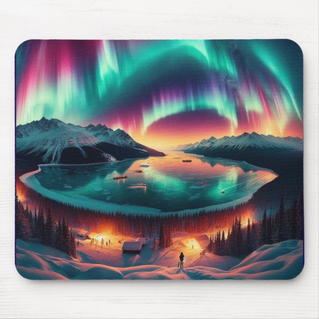 Aureola Borealis in Alaska Mouse Pad (Front)