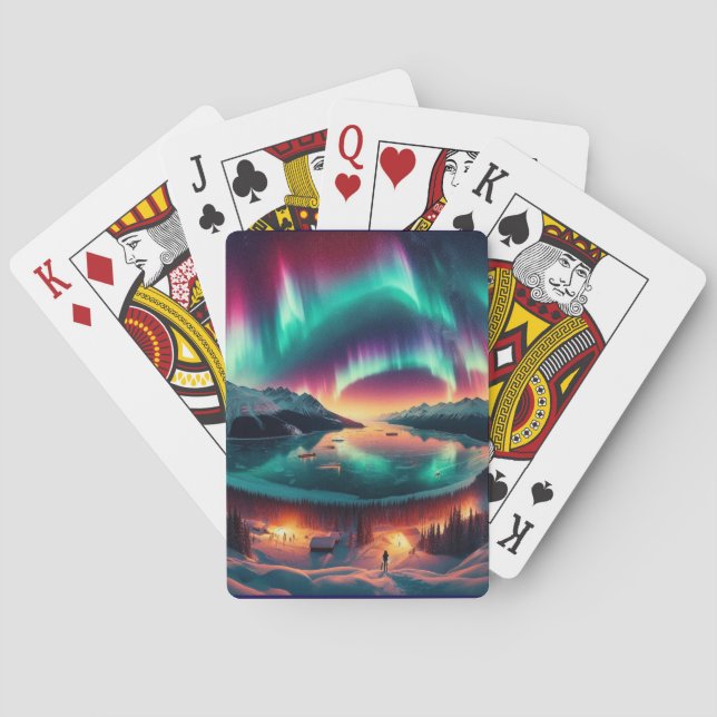 Aureola Borealis in Alaska Playing Cards (Back)
