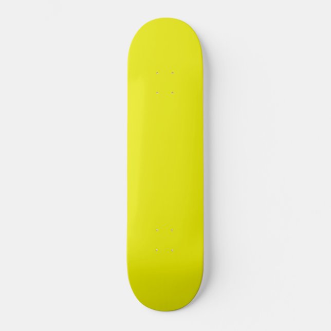 Aureolin (solid colour)  skateboard (Front)