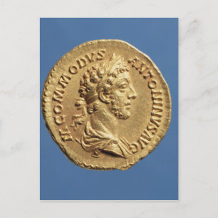 Aureus bust of Commodus Postcard