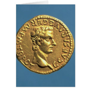 Aureus of Caligula bareheaded