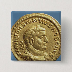 Aureus of Constantius I Caesar Augustus 15 Cm Square Badge