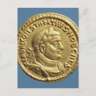 Aureus of Constantius I Caesar Augustus Postcard