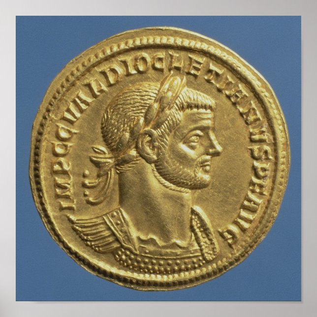 Aureus  of Diocletian  cuirassed Poster (Front)