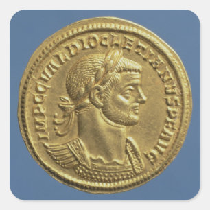 Aureus  of Diocletian  cuirassed Square Sticker