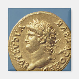 Aureus of Nero wearing a laurel wreath Magnet