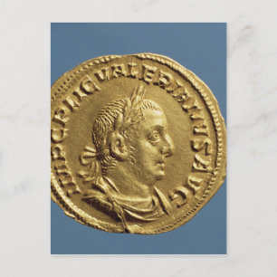 Aureus  of Valerian I Postcard
