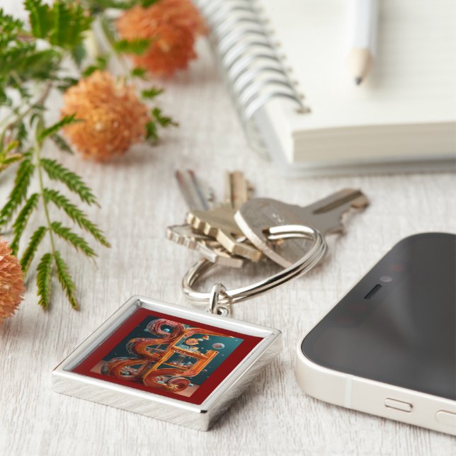 AUREVA Glyph: The Sculpted Key Ring (Side)