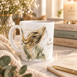 Aurevia Grace Collection Elegant Woman Latte Mug