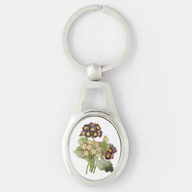 auricula(Primula auricula) by Redouté Key Ring (Front)