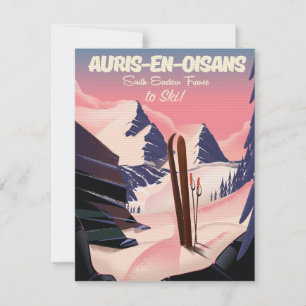 AURIS-EN-OISANS France ski poster