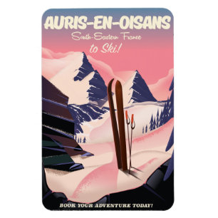 AURIS-EN-OISANS France ski poster Magnet