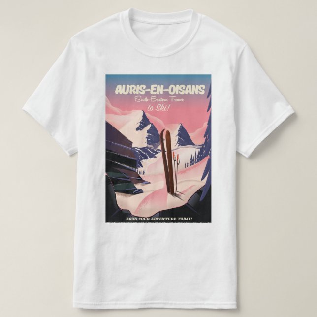 AURIS-EN-OISANS France ski poster T-Shirt (Design Front)