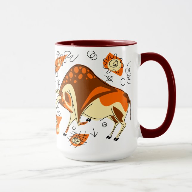 Auroch Cave Painting With Entoptocs Mug (Right)
