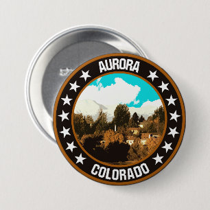 Aurora 7.5 cm round badge