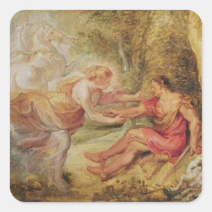 Aurora Abducting Cephalus, 1636 Square Sticker