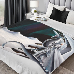 Aurora and Dragon Fleece Blanket