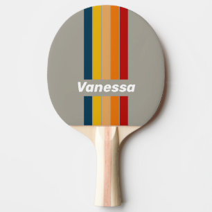 Aurora Arcade Pin Striped with Name Ping Pong Paddle
