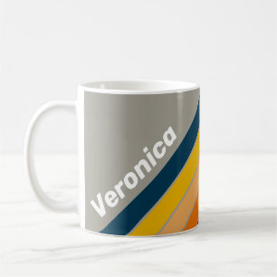 Aurora Arcade Striped with Name Coffee Mug